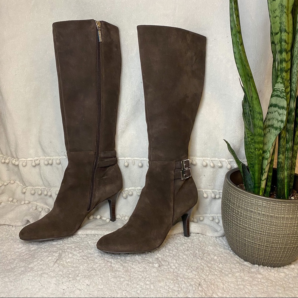 Calvin Klein Suede Heeled Boots